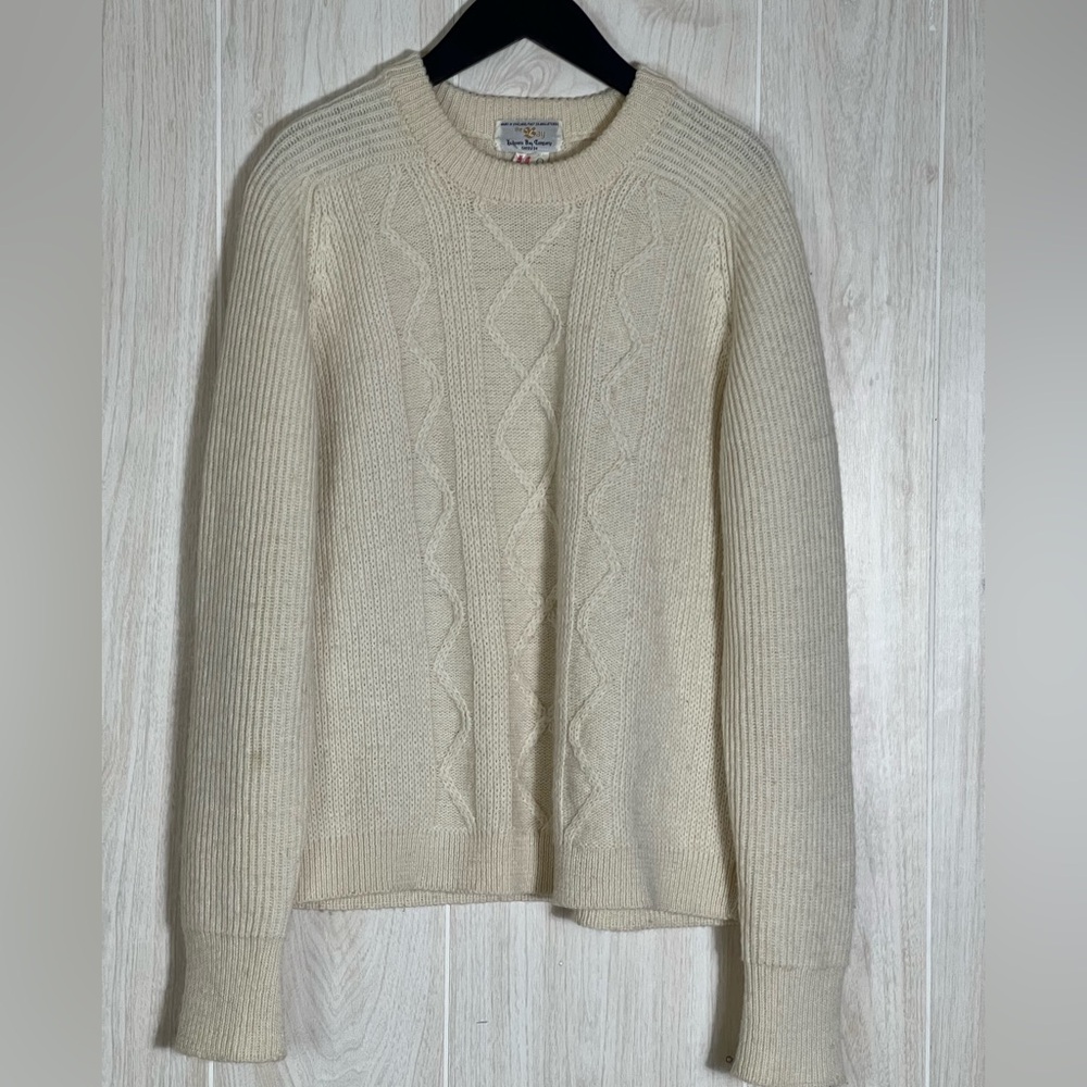 Vintage Hudson Bay Cream Knit Sweater Made in England , wintercore